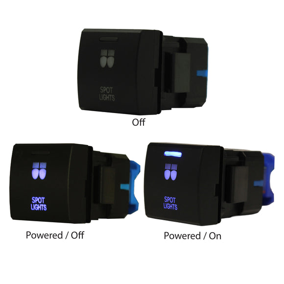 Push Switch suit Toyota Square - Deep Blue LED - 46 Styles