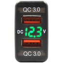 Dual QC USB + Volt Meter - suit Toyota Large-3