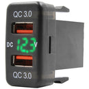 Dual QC USB + Volt Meter - suit Toyota Large-5