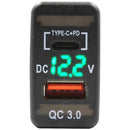 Type-C + Volt Meter + QC USB - suit Toyota Large-3