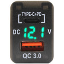Type-C + Volt Meter + QC USB - suit Toyota Small-3