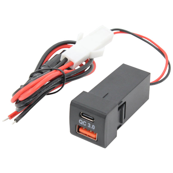 Type C + QC USB Charger - suit Toyota Square