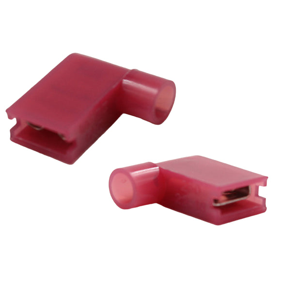 6.3mm 90°/Flag Spade Terminals Red