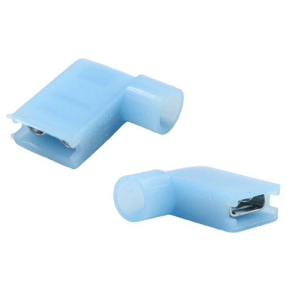 Blue 90°/Flag Spade Terminals