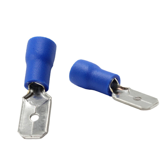 6.3mm Male Spade Terminals Blue