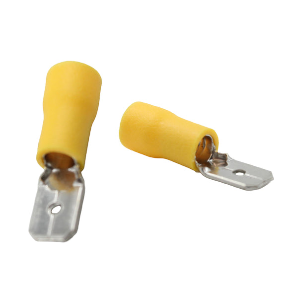 Yellow Insulated Male Spade Terminals