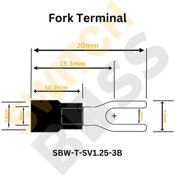 Insulated Fork Spade Crimp Terminal
