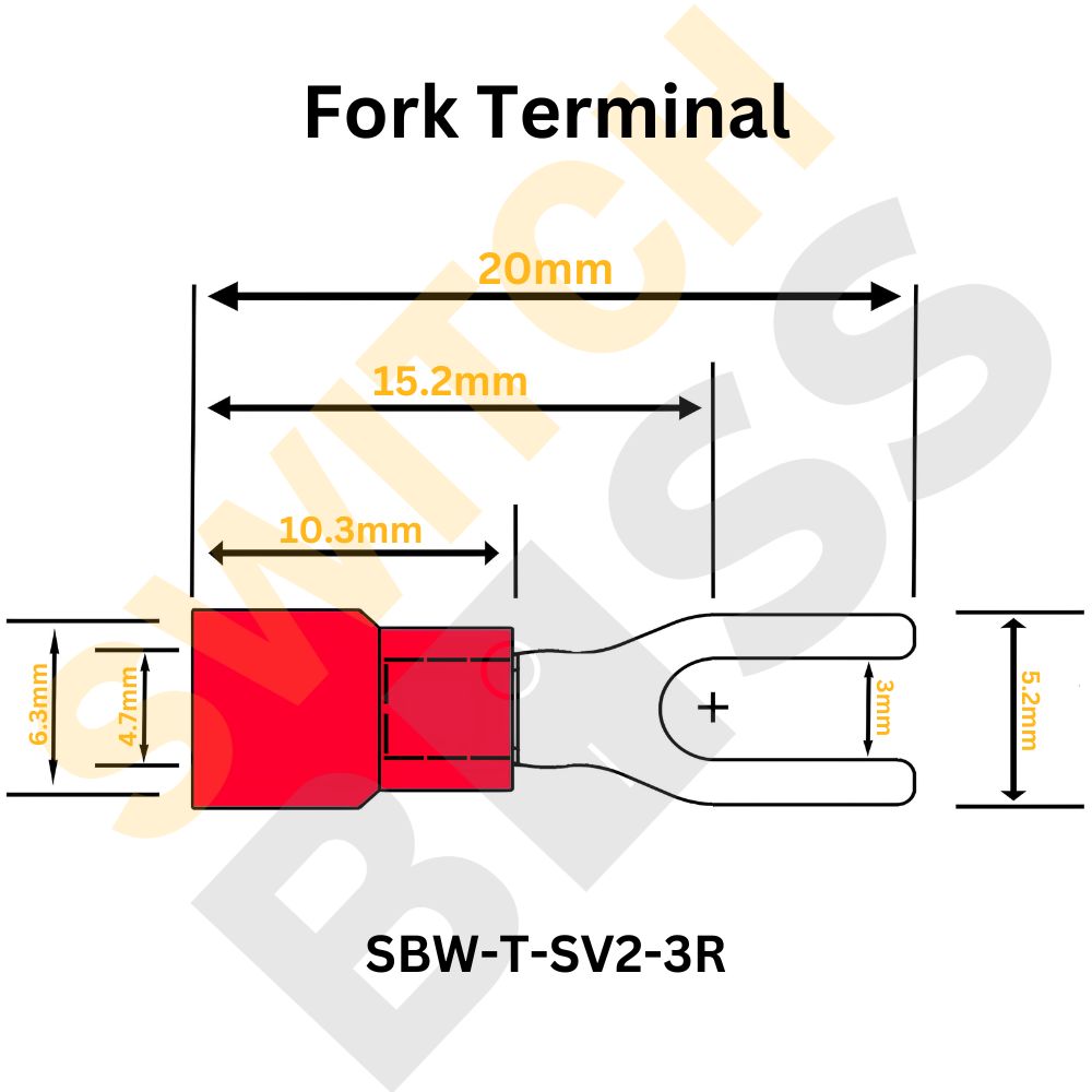 Insulated Fork Spade Crimp Terminal