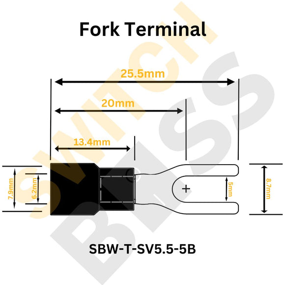 Insulated Fork Spade Crimp Terminal