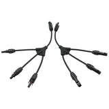 MC4 3-into-1 Branch Connector Flexible Cable Set