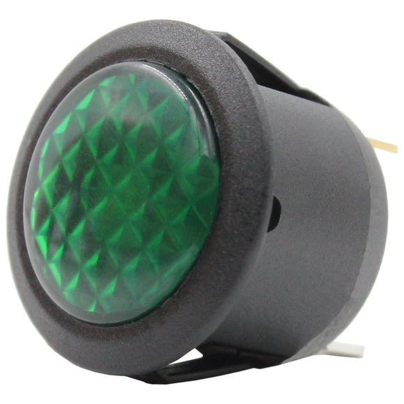 20mm Mini Round LED Green (12v)