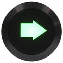 12mm Etched Dash Indicator LED - Black Aluminium-2