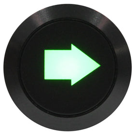 12mm Etched Dash Indicator LED - Black Aluminium - 0