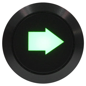 12mm Etched Dash Indicator LED - Black Aluminium - 0