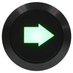 12mm Etched Dash Indicator LED - Black Aluminium