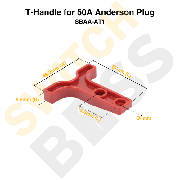 T-Handle for 50A Anderson Plug