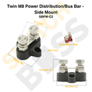 Twin M8 Power Distribution/Bus Bar - Side Mount-10