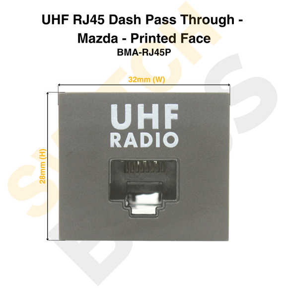 UHF RJ45 Dash Pass Through - Mazda - Printed Face