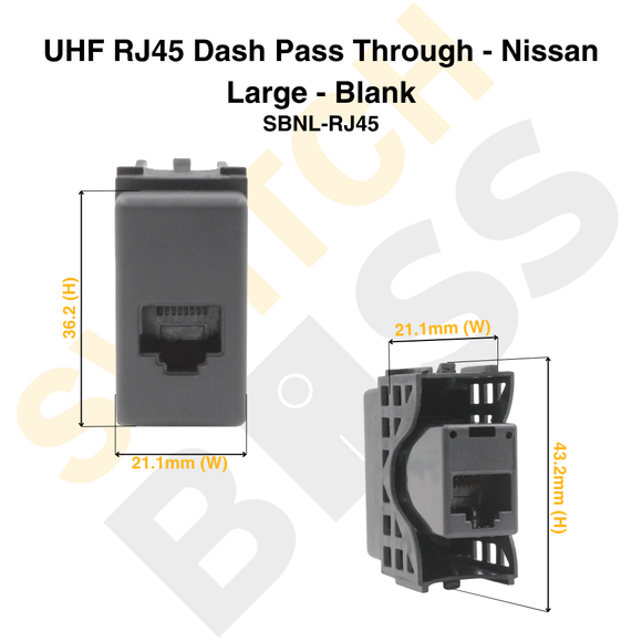 UHF RJ45 Dash Pass Through - Nissan Large - Blank