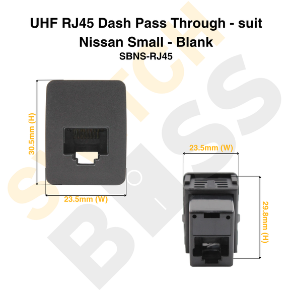 UHF RJ45 Dash Pass Through - suit Nissan Small - Blank