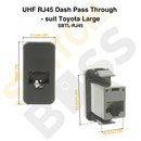 UHF RJ45 Dash Pass Through - suit Toyota Large-5