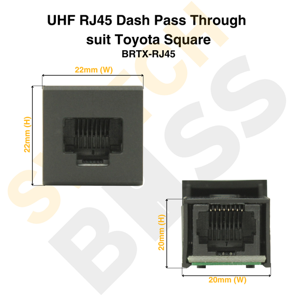 UHF RJ45 Dash Pass Through - suit Toyota Square