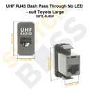 UHF RJ45 Dash Pass Through No LED - suit Toyota Large-5