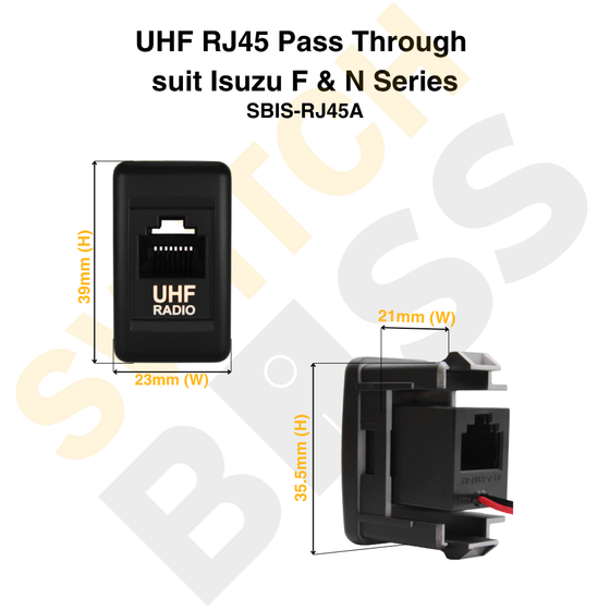 UHF RJ45 Pass Through suit Isuzu F & N Series