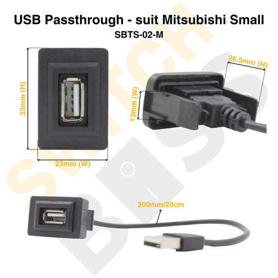 USB Passthrough - suit Mitsubishi Small