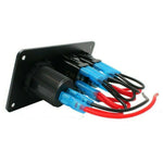 2 Rocker Switch + Round Dual USB Volt Display Panel
