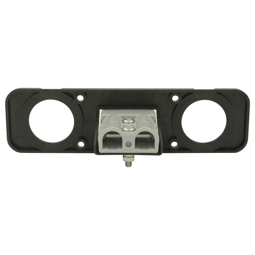 Flush Mount 50A Anderson Plug + 2 Round Cut-outs