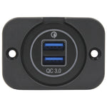 Dual QC USB Charger - Round