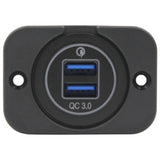 Dual QC USB Charger - Round