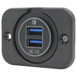 Dual QC USB Charger - Round