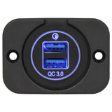 Dual QC USB Charger - Round