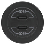 Dual Type-C USB Charger - Round