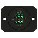 dual volt meter green light