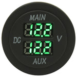 Dual Volt Meter - Round