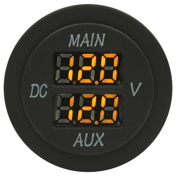 orange volt meter round