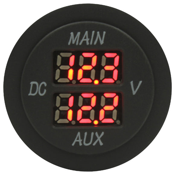 red volt meter round