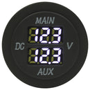 white light volt meter round