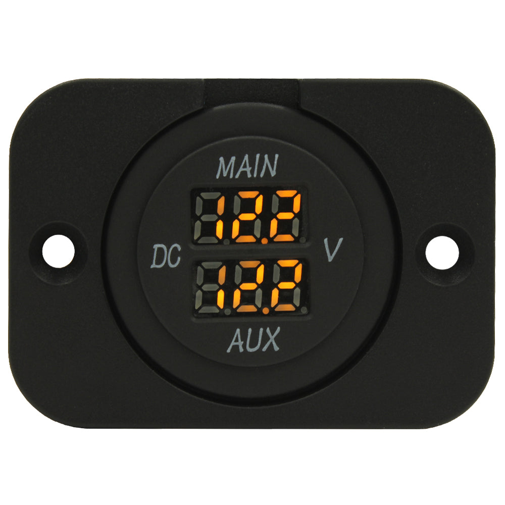 volt meter round orange