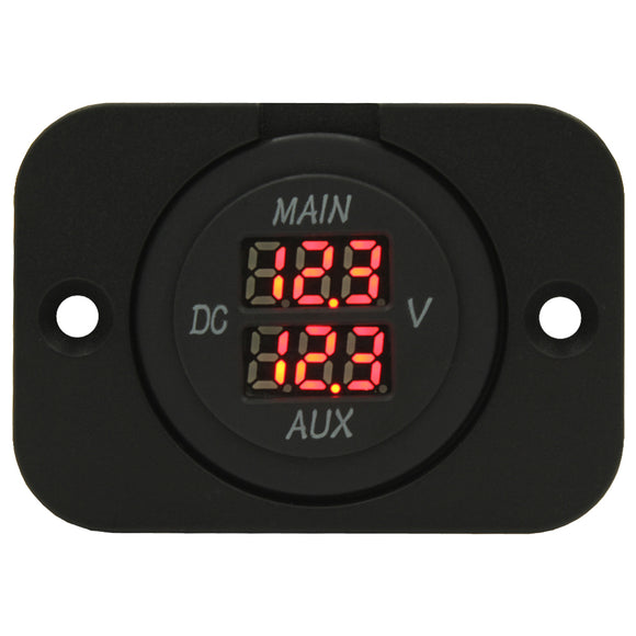 volt meter round red