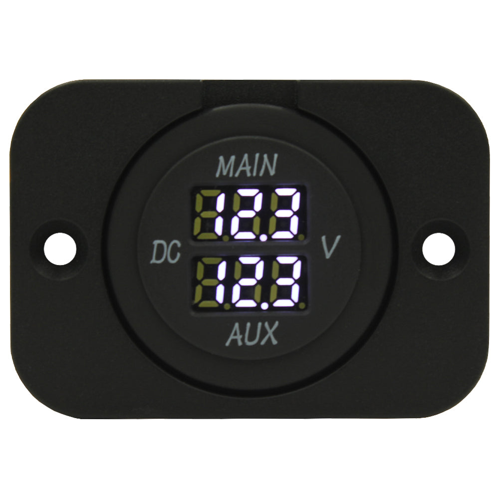 volt meter round white light