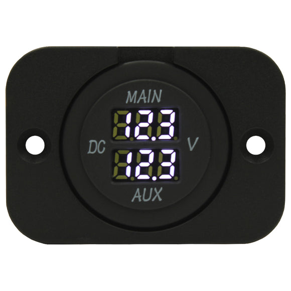 volt meter round white light