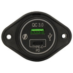 Type C USB + QC USB Charger - Surface Round