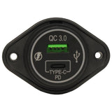 Type C USB + QC USB Charger - Surface Round
