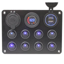 Round Toggle Switch Panel